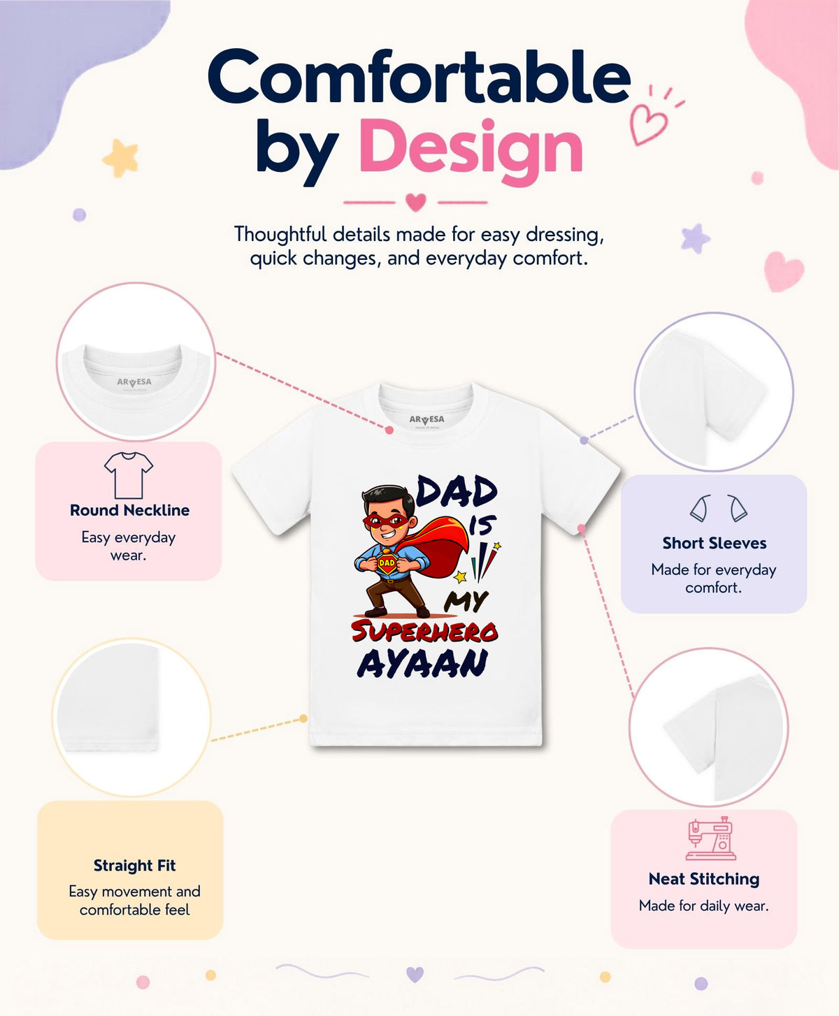 Yes | Dad Is My Superhero - T-shirt
