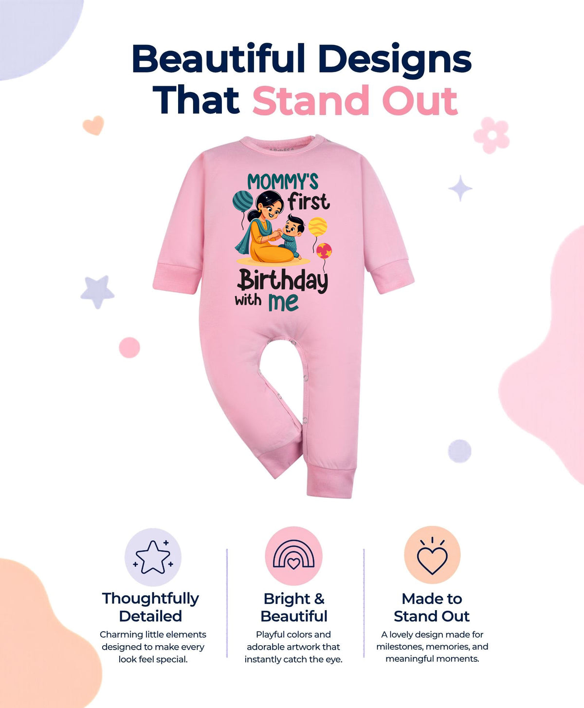 No | Mommy First Birthday With Me Mom Birthday - Jumpsuit