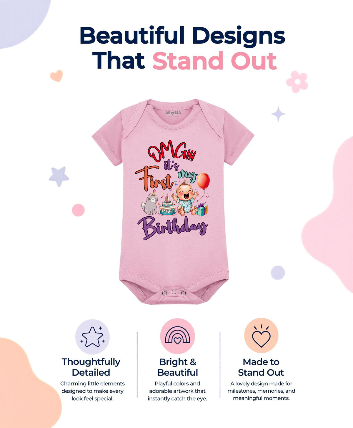 No | One Year Birthday - Romper