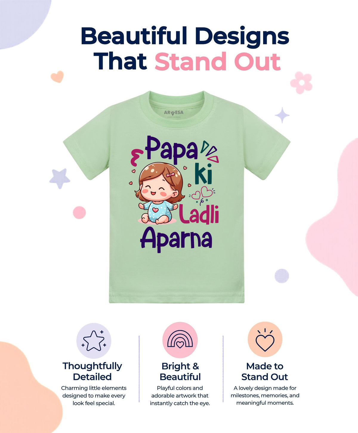 Yes | Papa Ki Ladli Dad - T-shirt