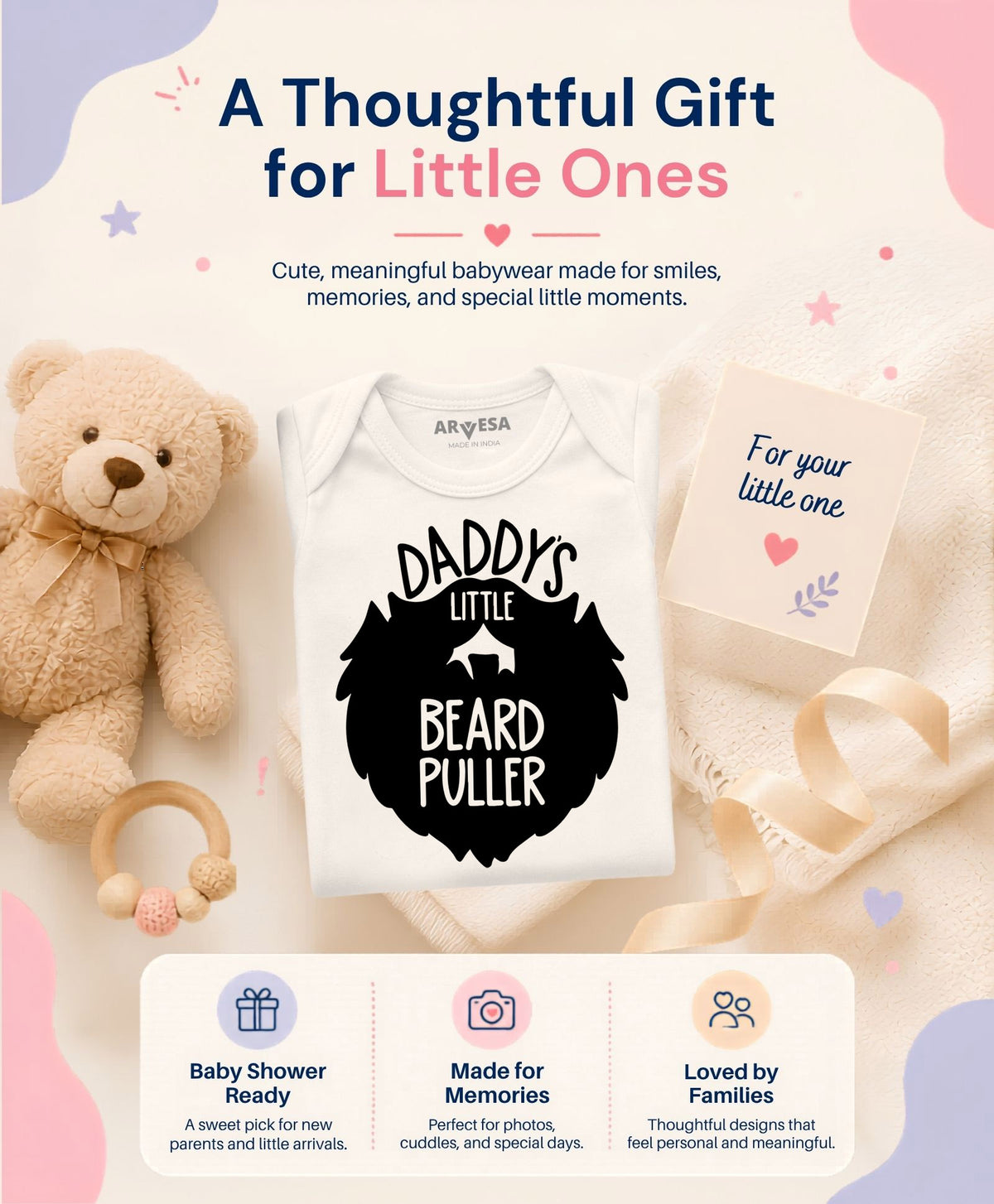 No | Daddy Little Beard Puller - Romper