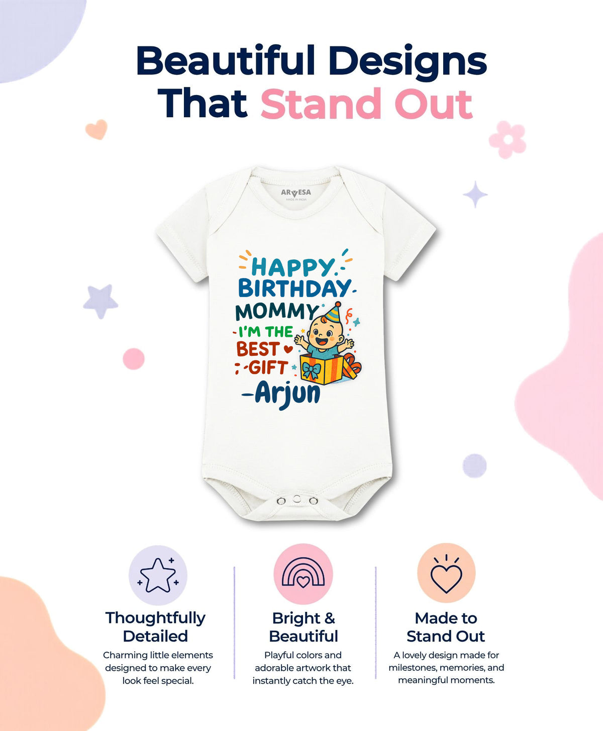 Yes | Happy Birthday Mommy I'm The Best Gift Mom Birthday - Romper