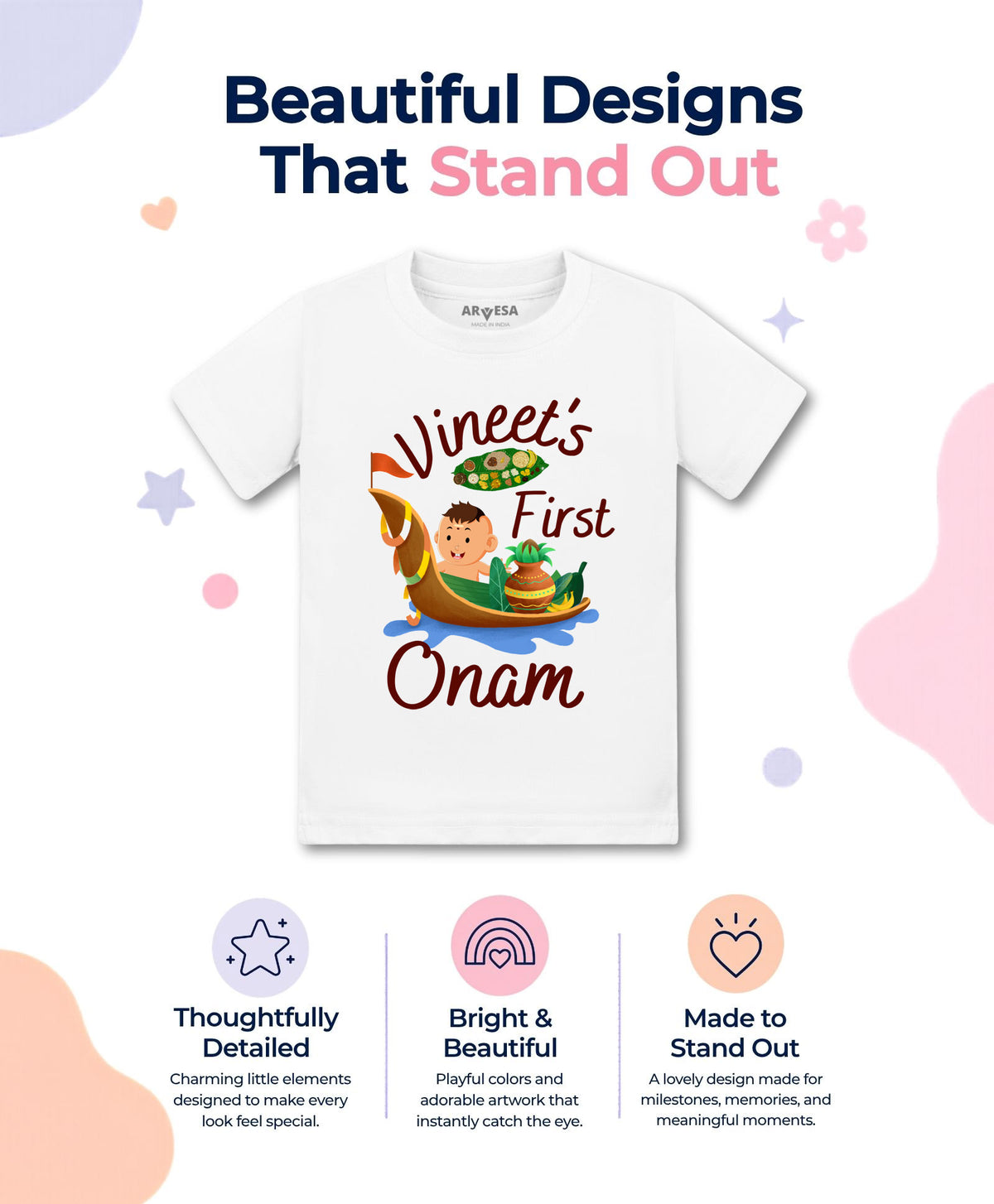 Yes | My First Onam - T-shirt