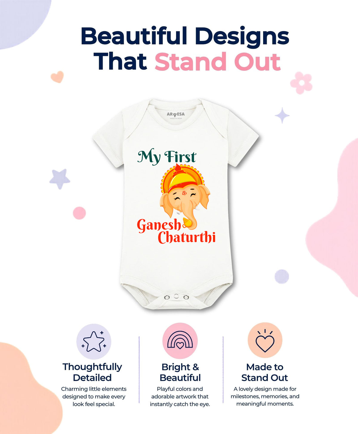 No | My First Ganesh Chaturthi - Romper