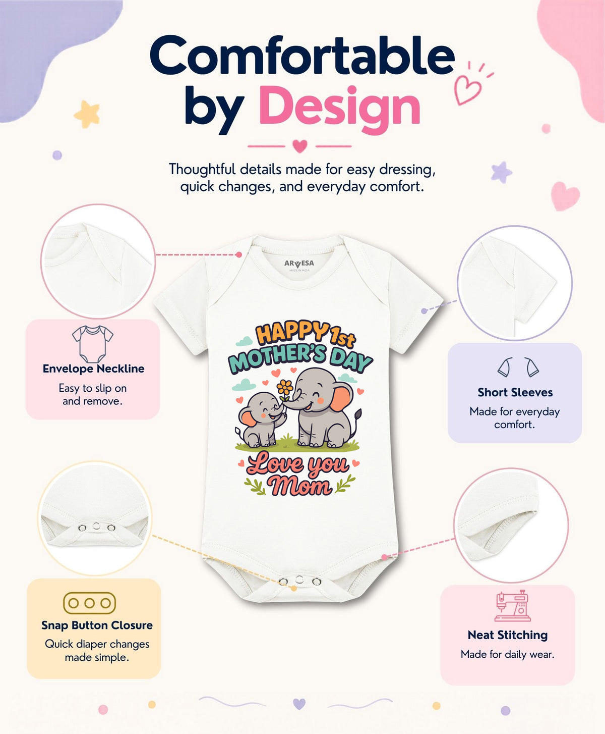 No | Happy Mother Days Mothers Day - Romper