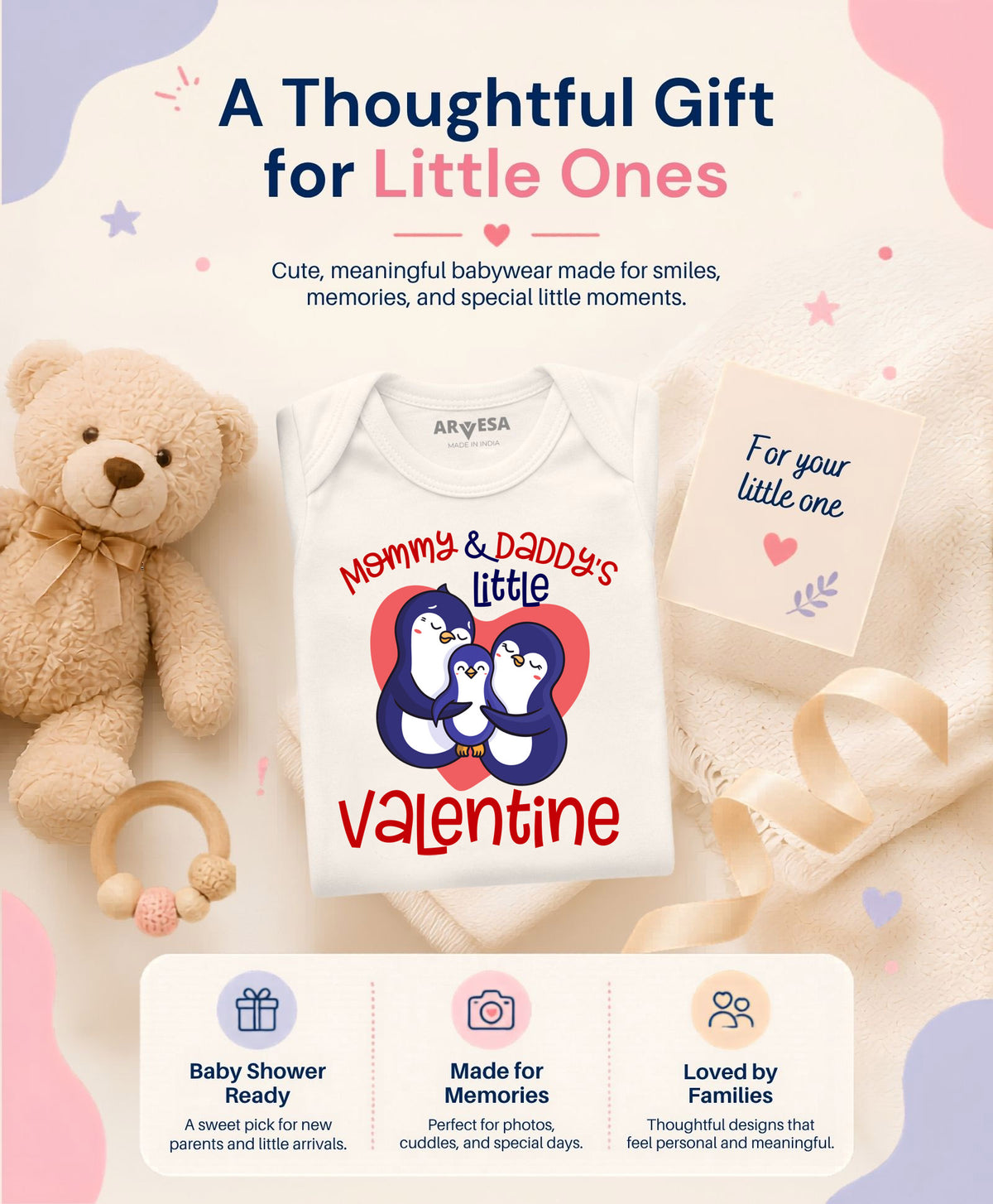 No | Mommy And Daddy Little Valentine - Romper