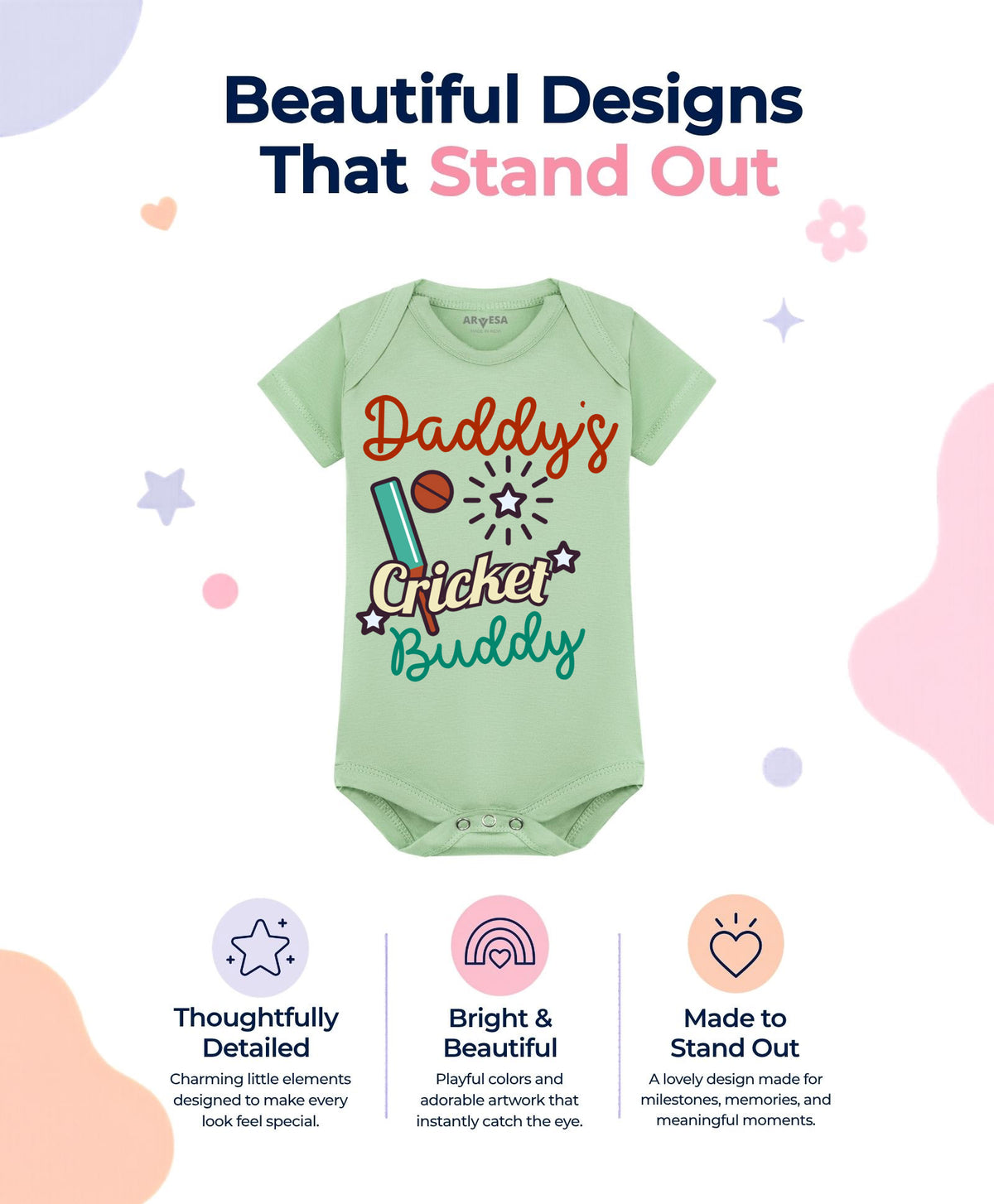 No | Daddy Cricket Buddy - Romper