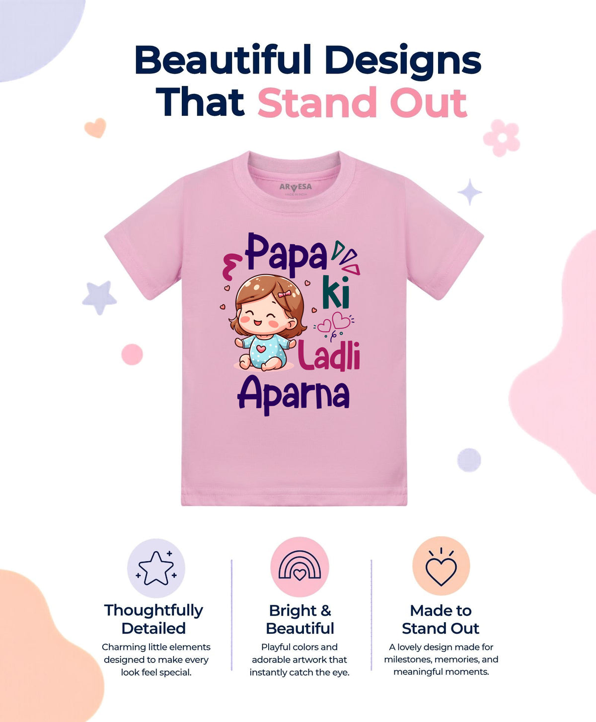Yes | Papa Ki Ladli Dad - T-shirt
