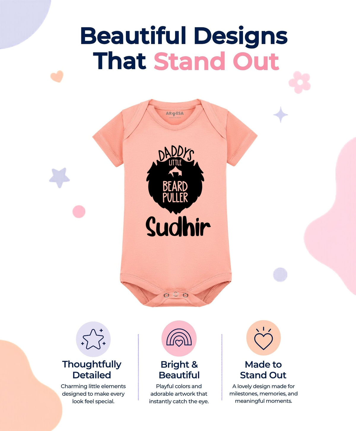 Yes | Daddy Little Beard Puller - Romper