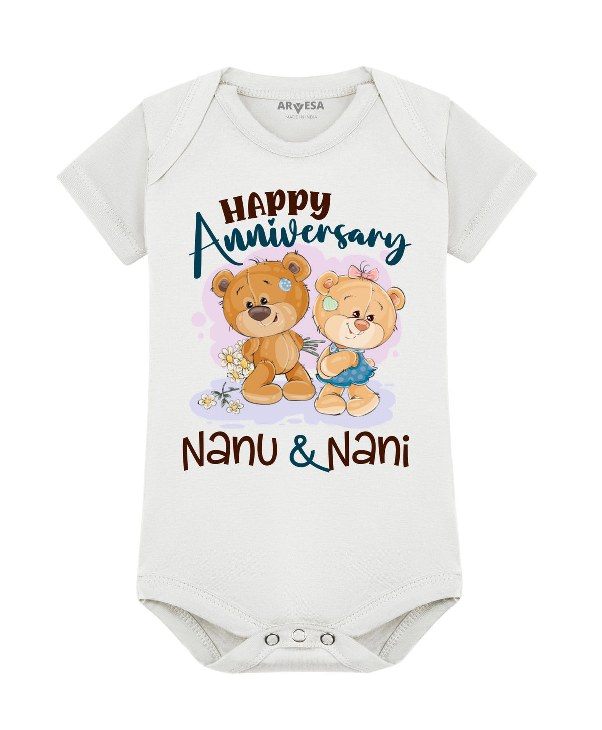 No | Happy Anniversay Nanu & Nani Family Anniversary - Romper