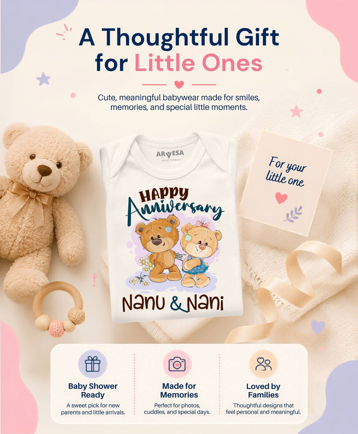 No | Happy Anniversay Nanu & Nani Family Anniversary - Romper