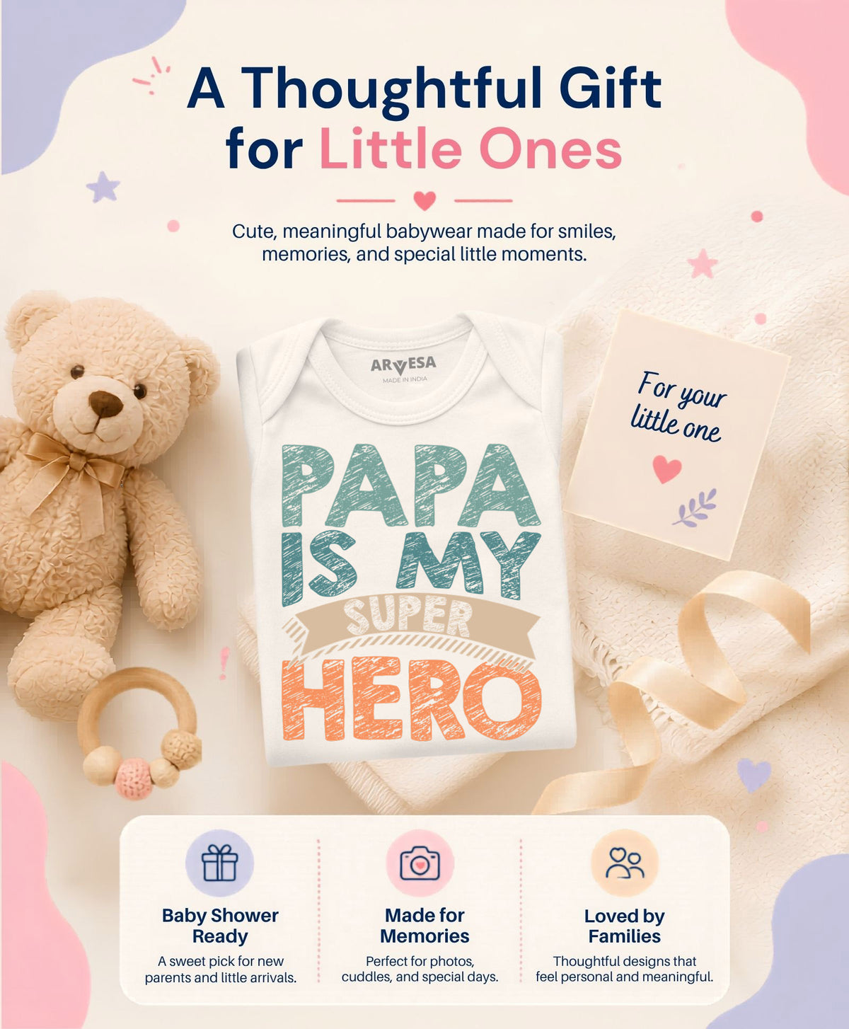 No | Papa Is My Super Hero Dad - Romper