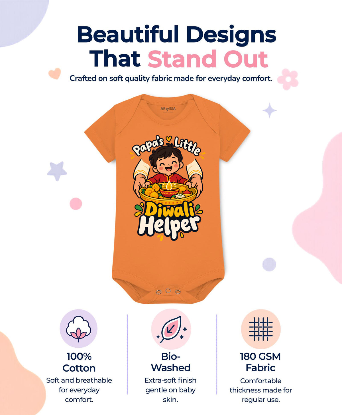 Papa's Little Diwali Helper - Romper