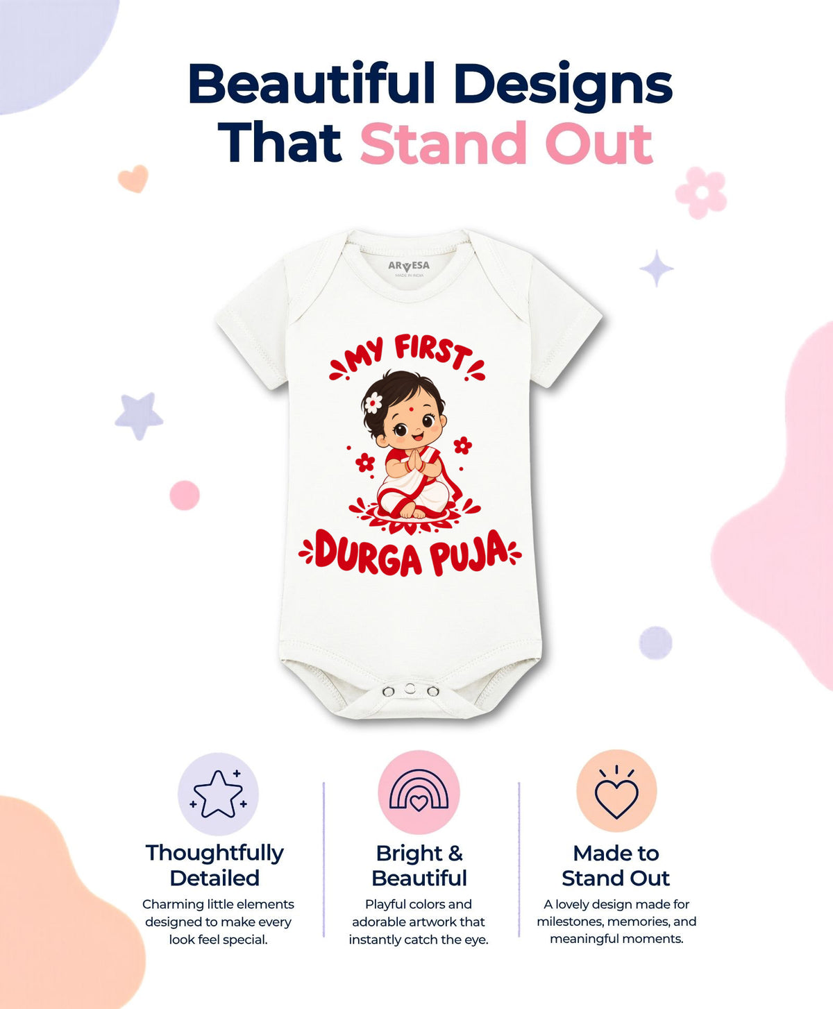 No | My First Durga Puja - Romper