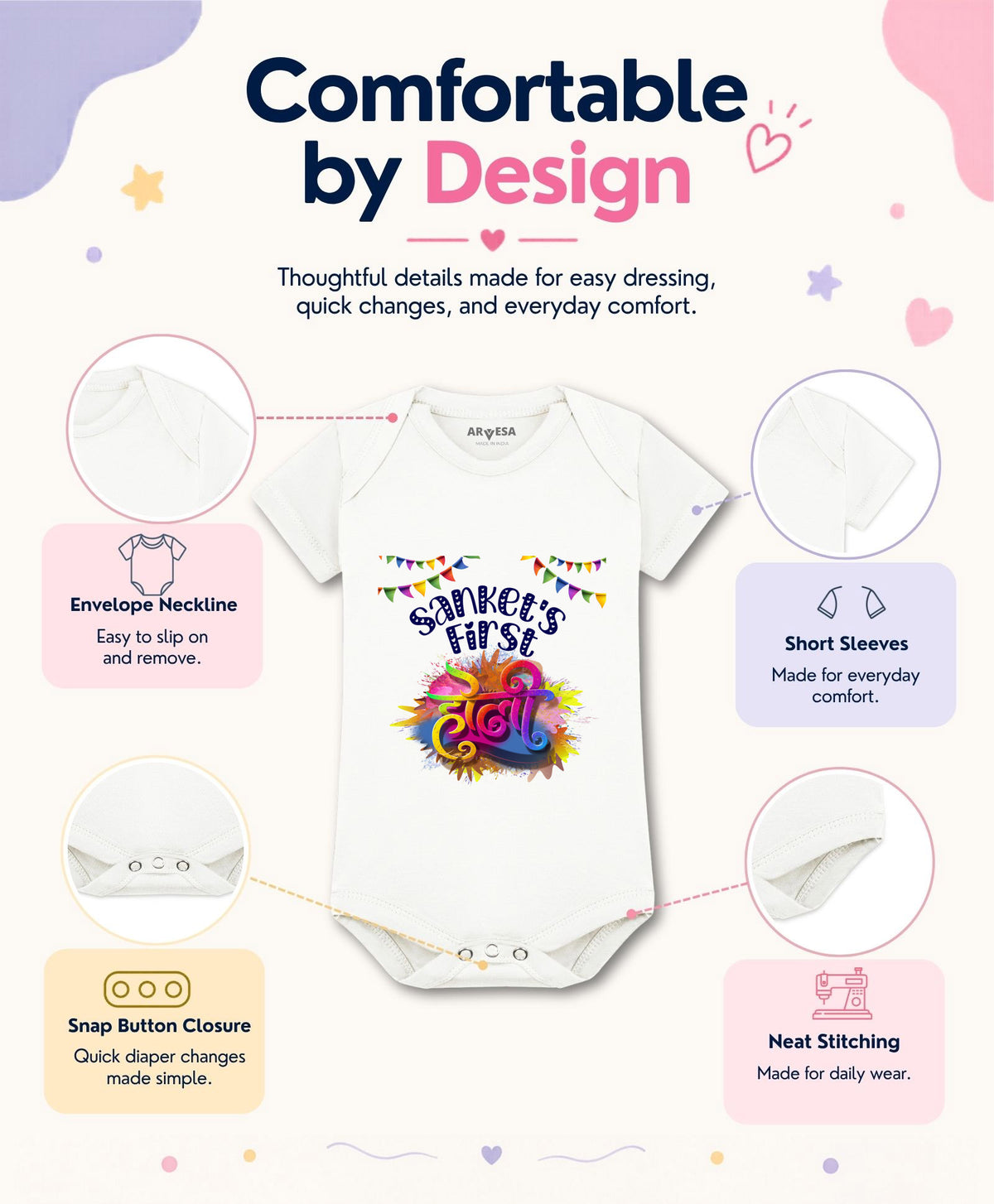 Yes | My First Holi - Romper