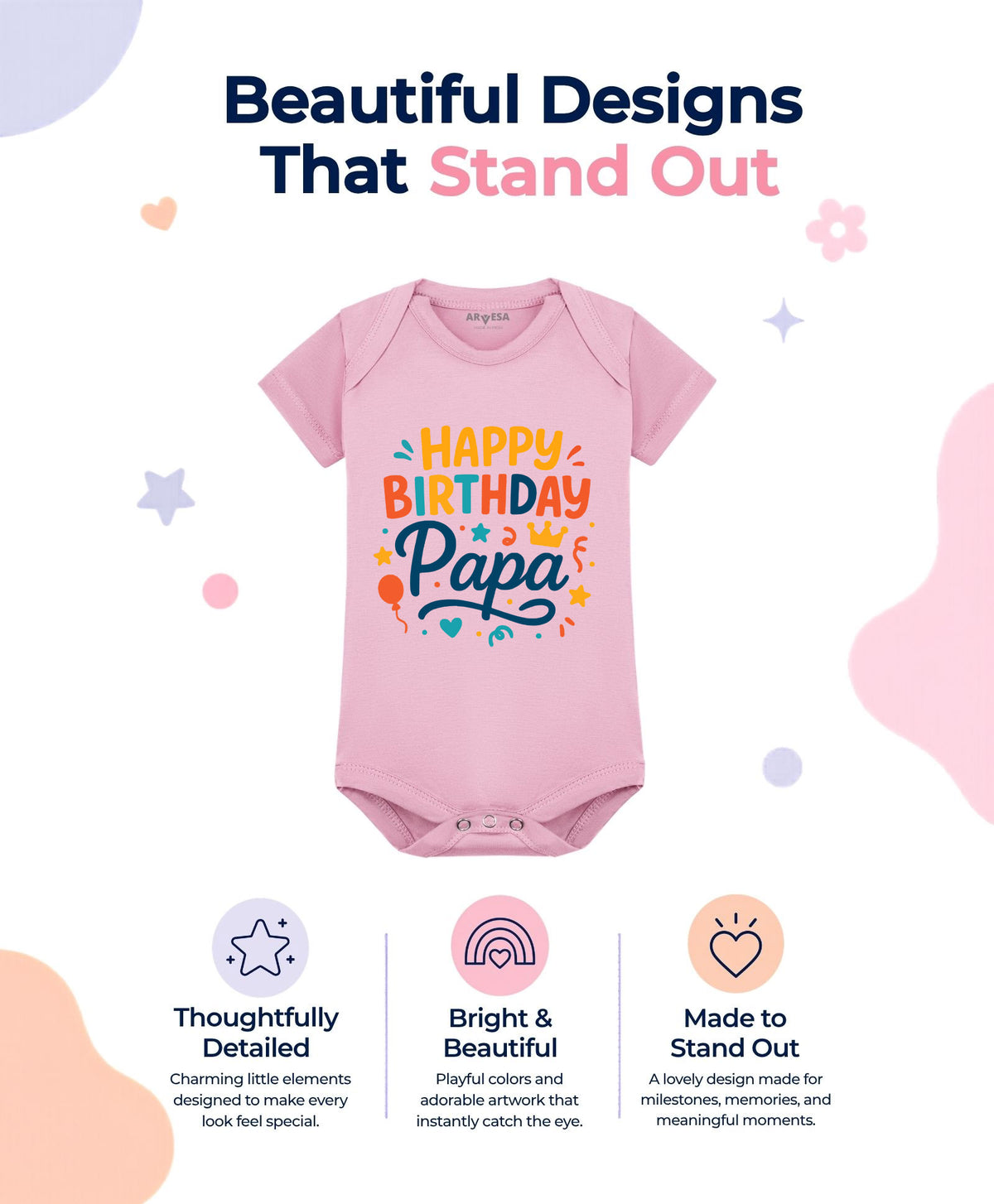No | Happy Birthday Papa Dad Birthday - Romper