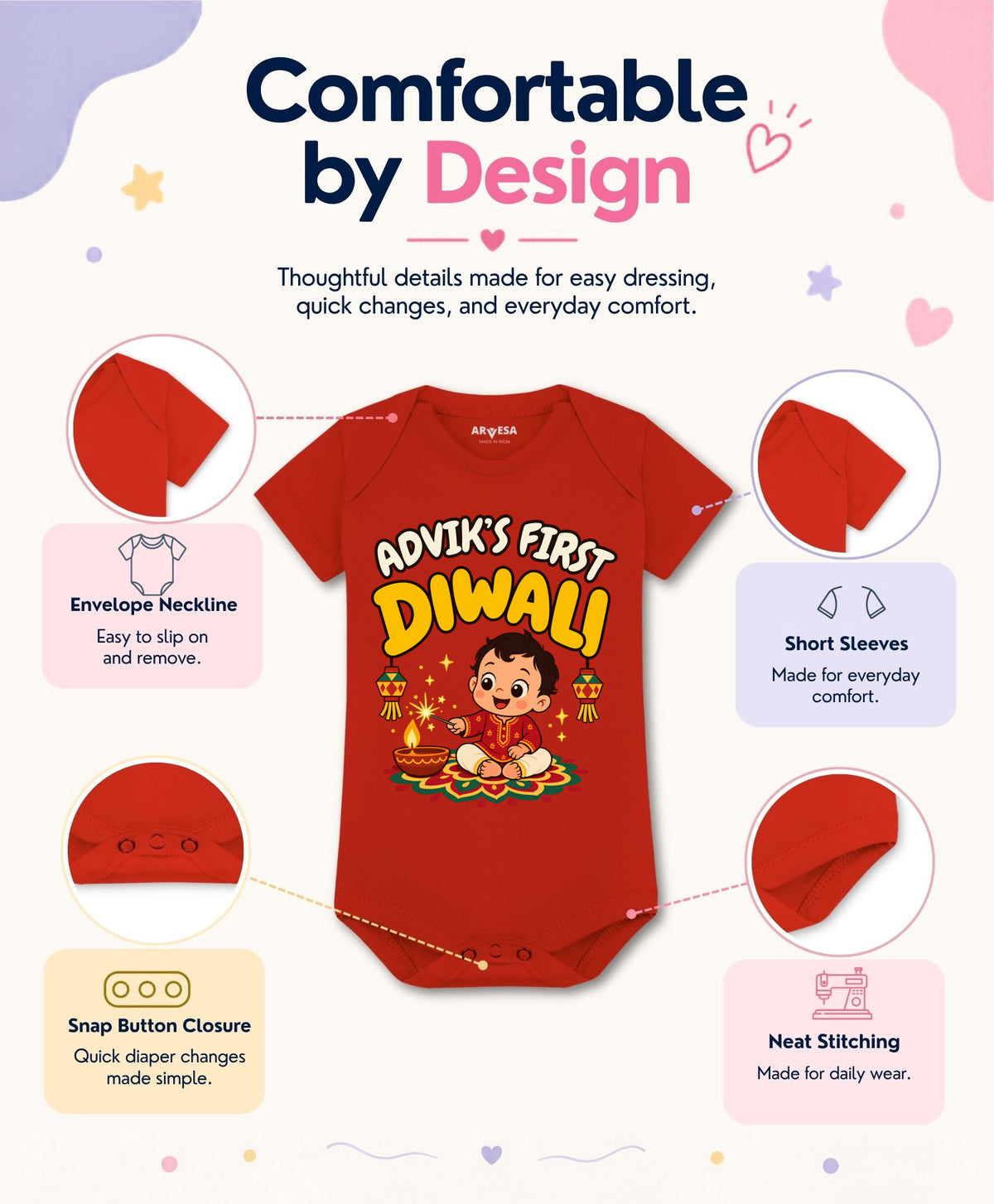 Yes | My First Diwali - Romper