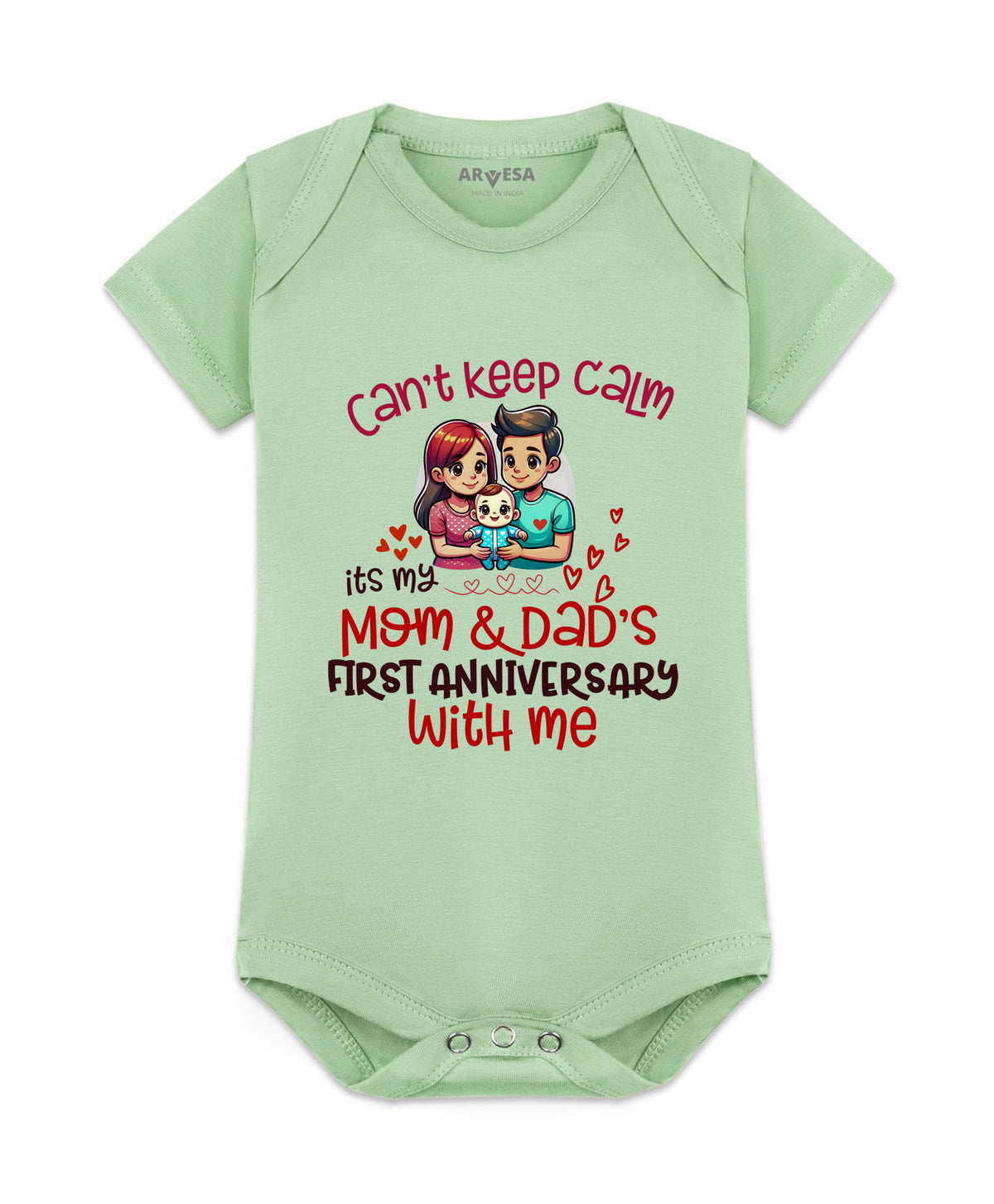 No | First Anniversary With Mom And Dad Mom Dad Anniversary - Romper