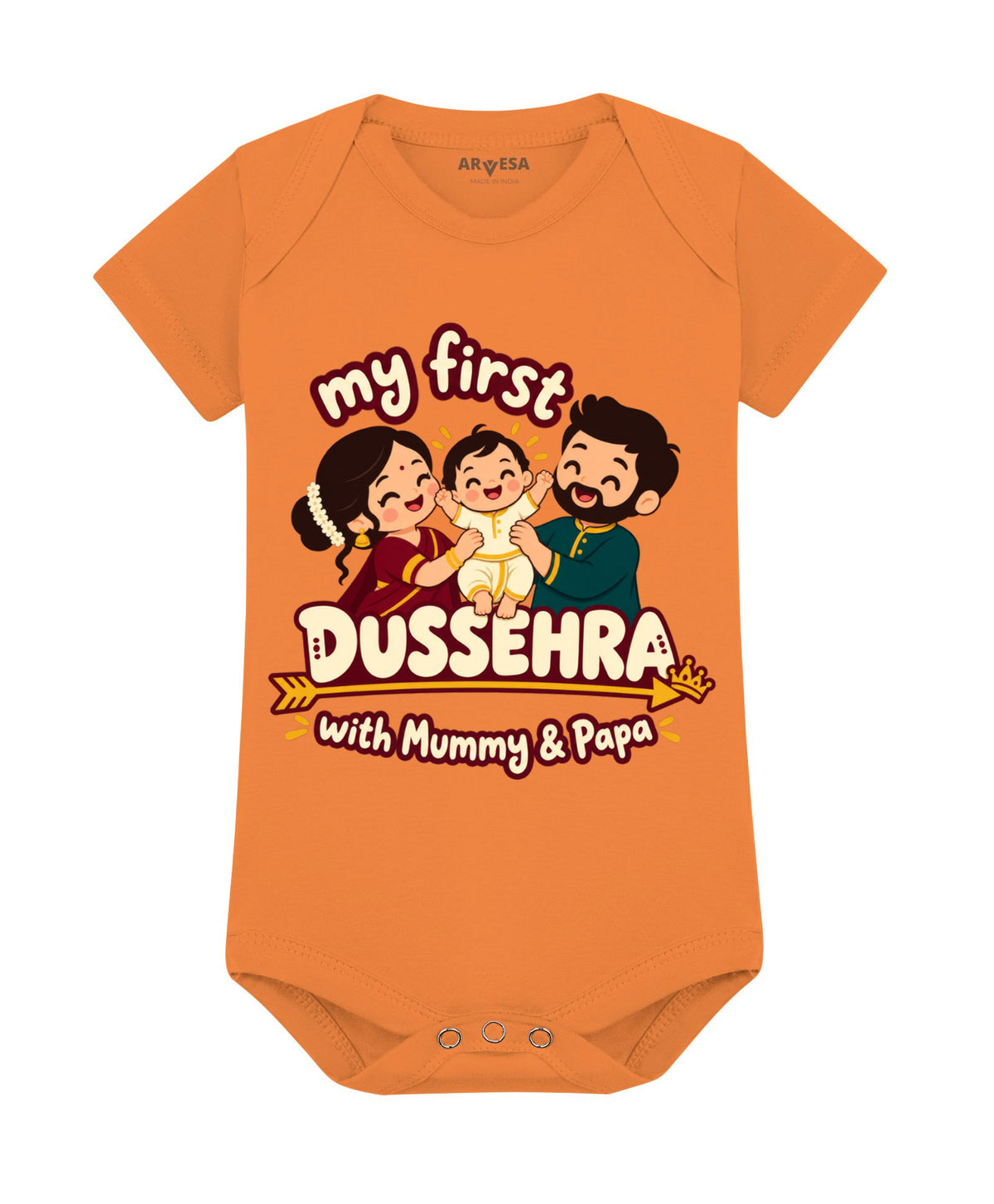 No | My First Dussehra with Mummy & Papa - Romper
