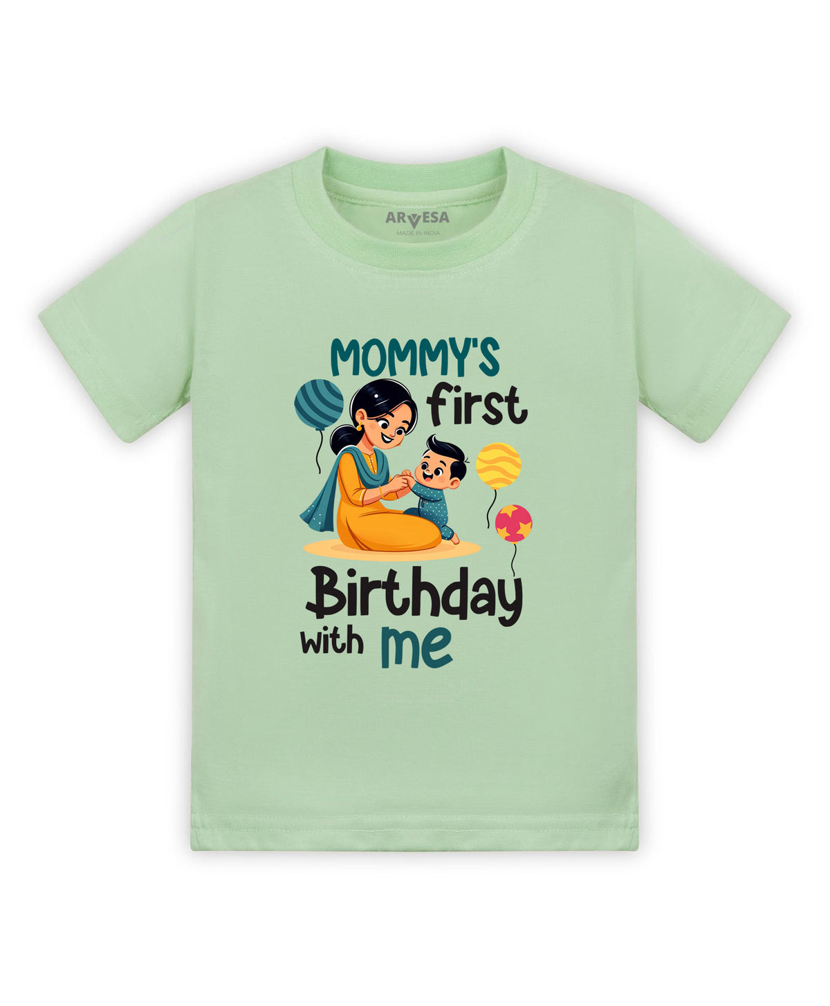 No | Mommy First Birthday With Me Mom Birthday - T-shirt