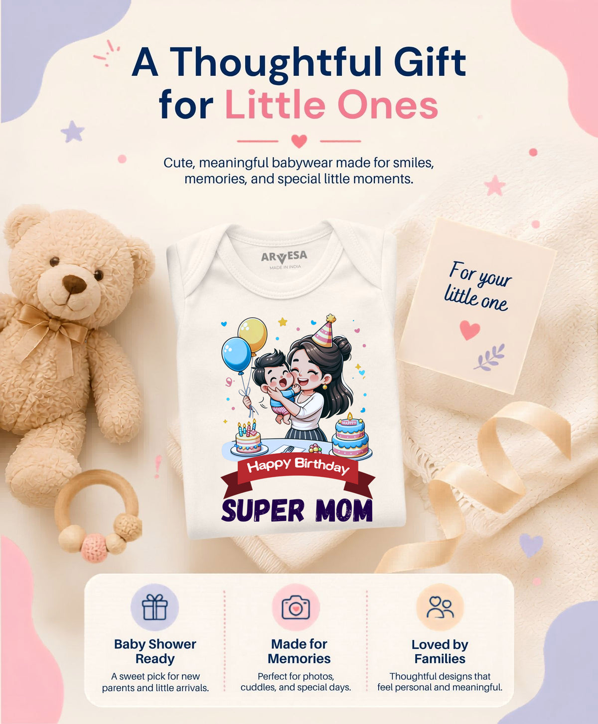 No | Happy Birthday Super Mom Mom Birthday - Romper