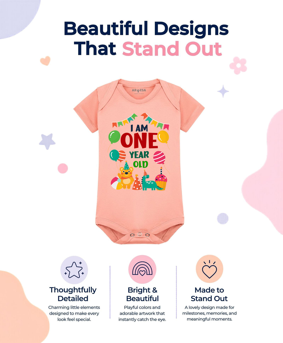 No | One Year Birthday - Romper