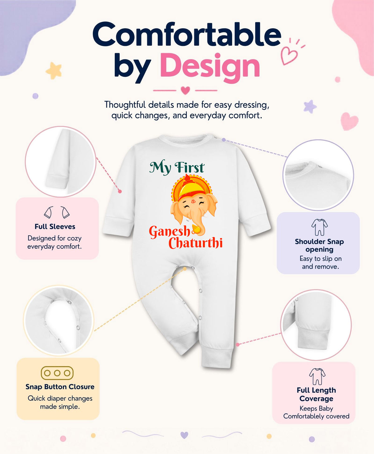 No | My First Ganesh Chaturthi - Jumpsuit