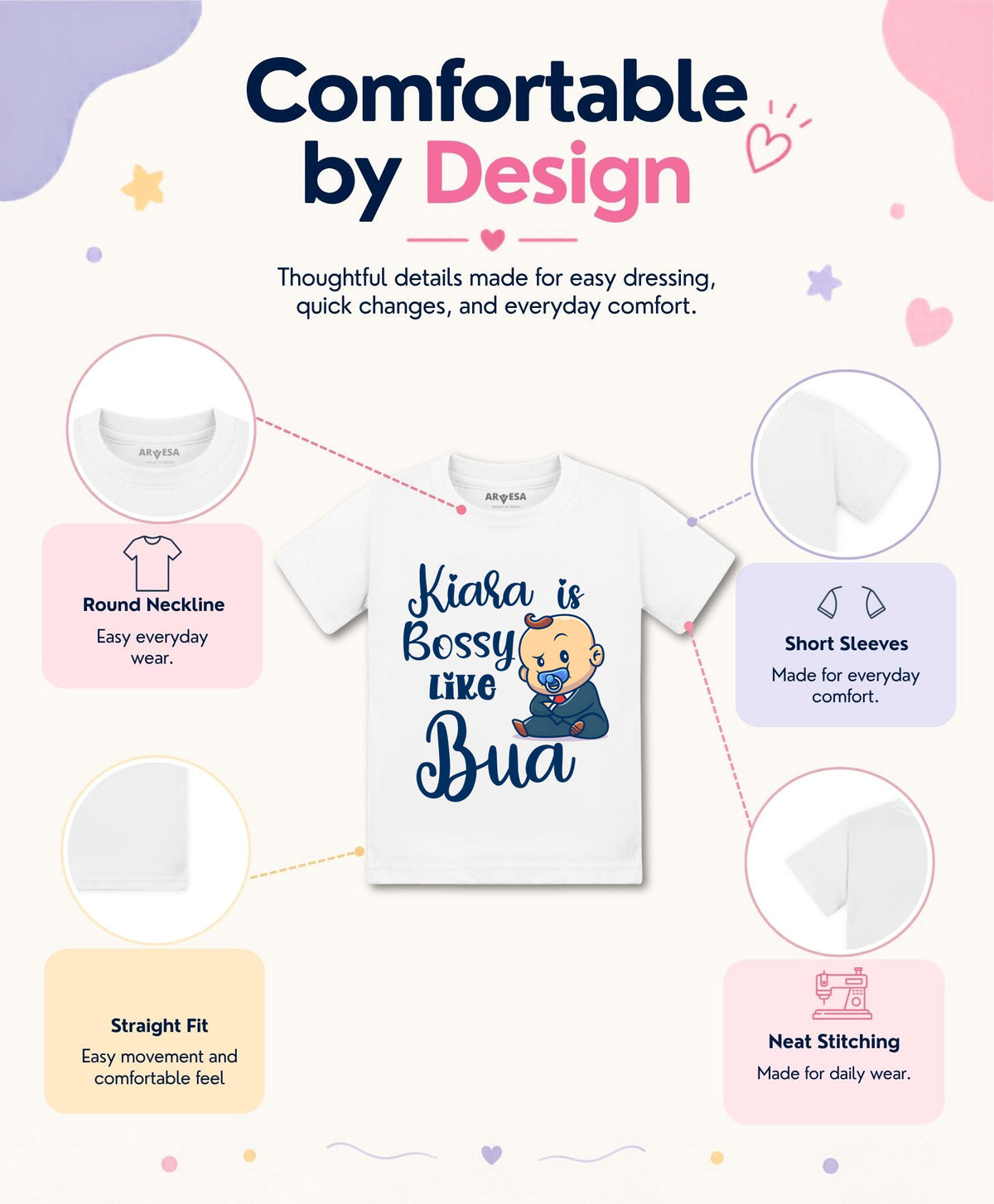 Yes | Bossy Like My Bua - T-shirt