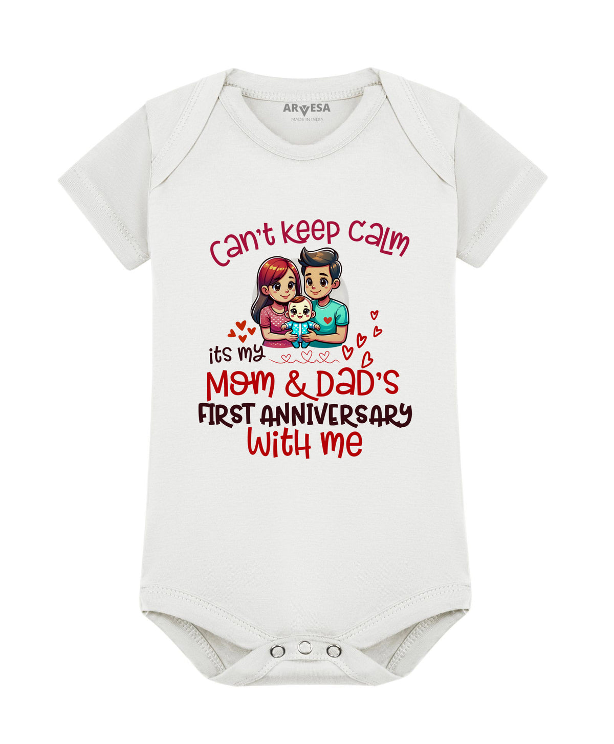No | First Anniversary With Mom And Dad Mom Dad Anniversary - Romper