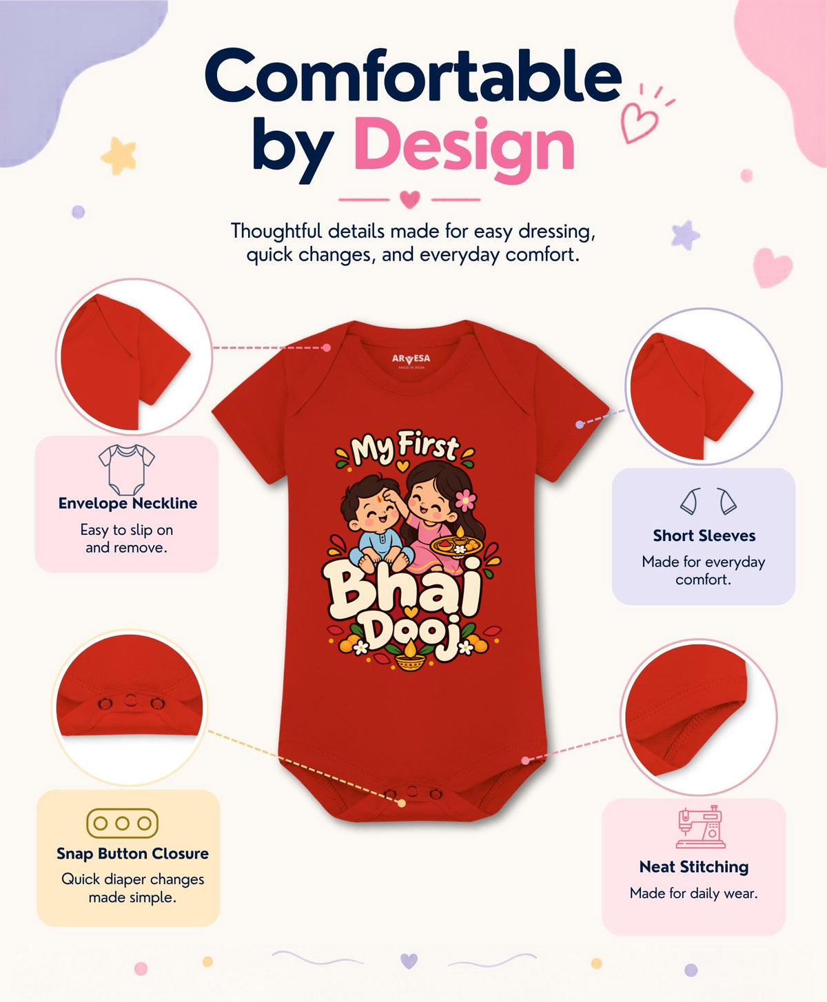 No | My First Bhaidooj Diwali - Romper