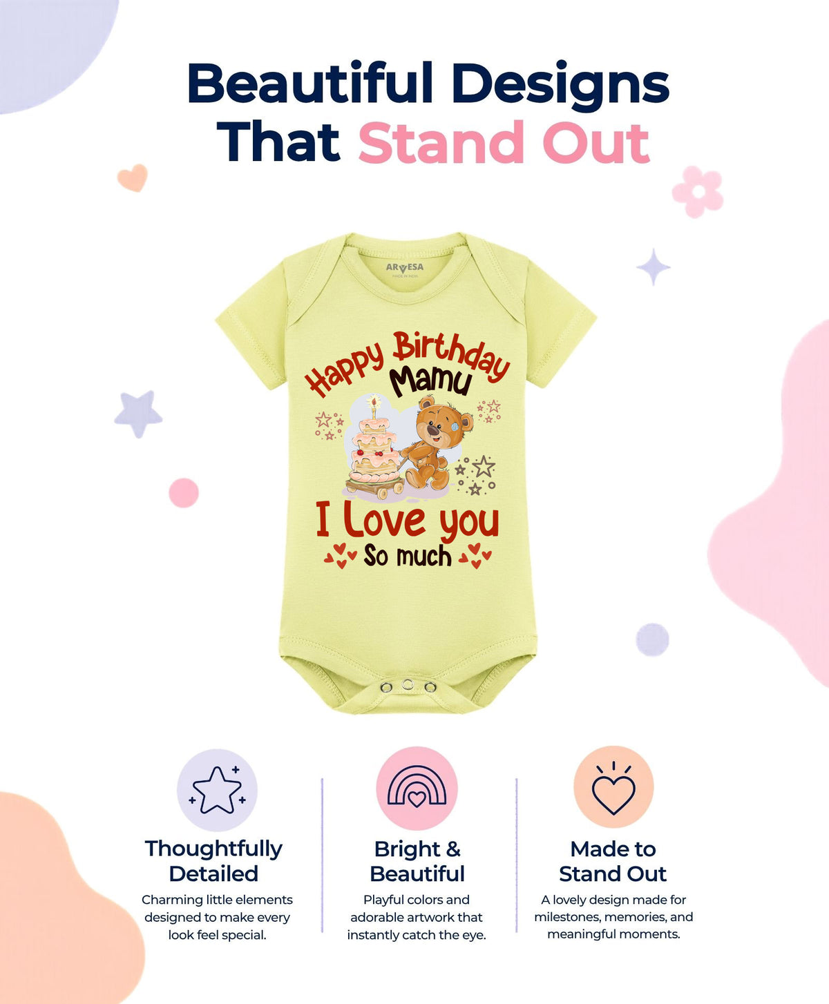 No | Happy Birthday Mamu Family Birthday - Romper