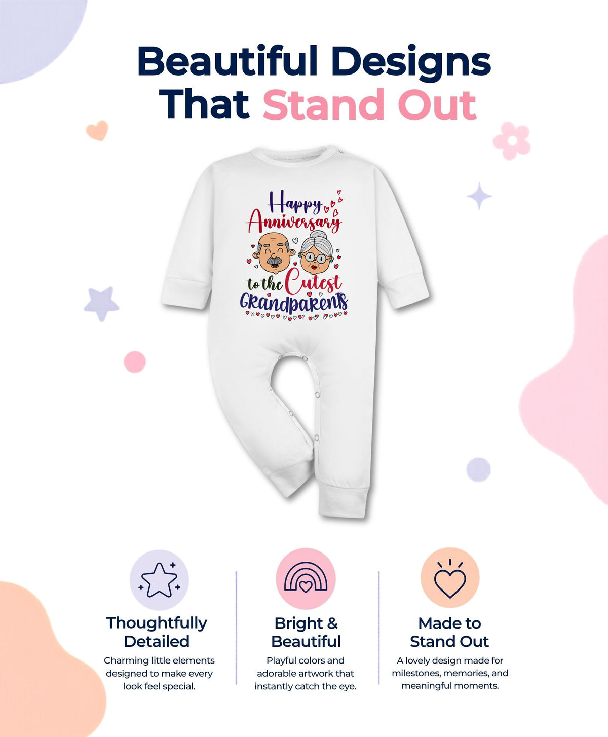 No | Happy Anniversay GrandParents Family Anniversary - Jumpsuit