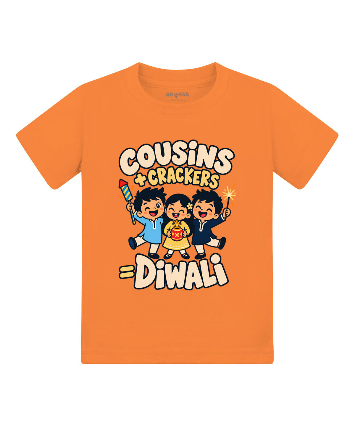 Cousins +Crackers = Diwali - T-shirt