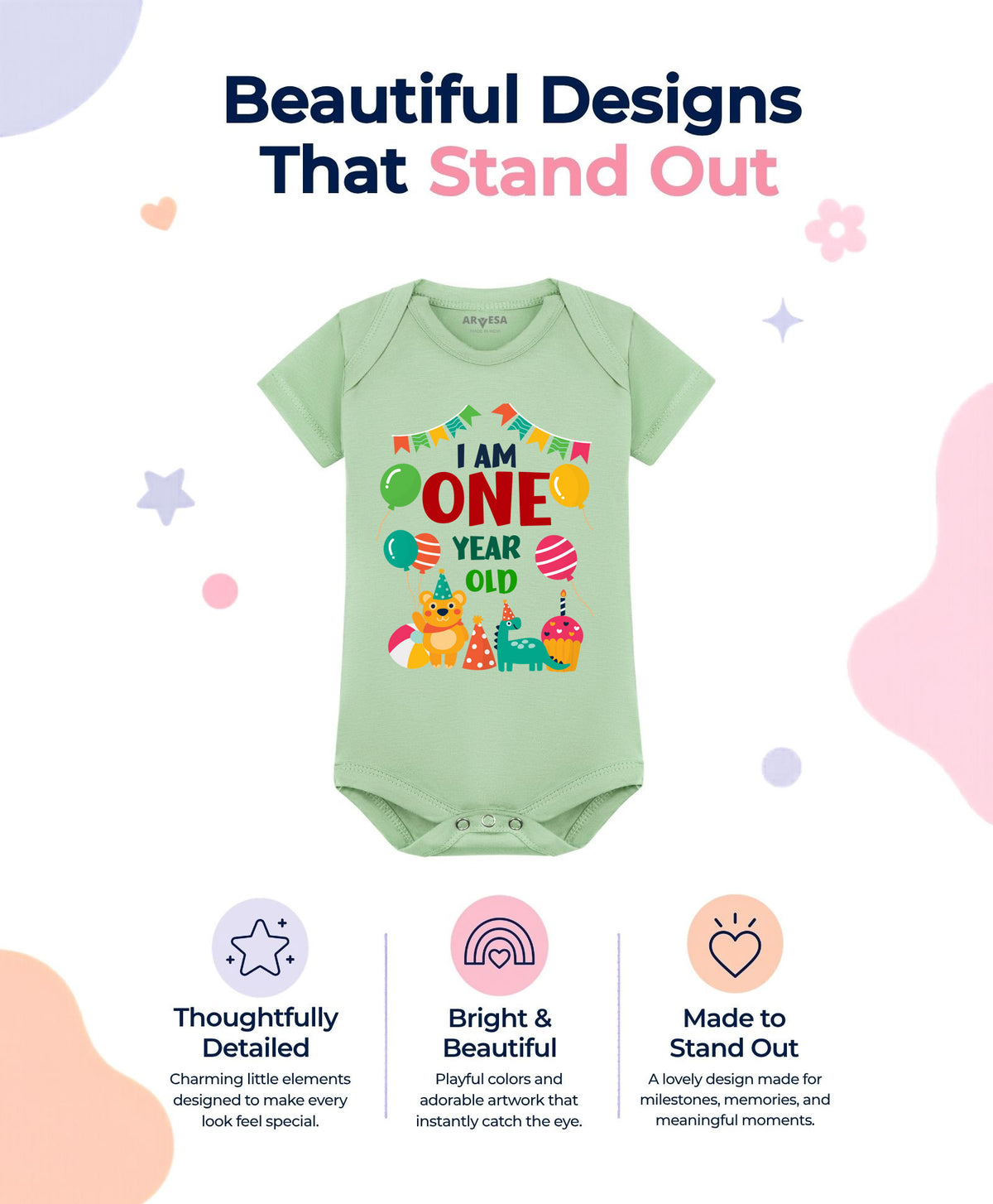No | One Year Birthday - Romper