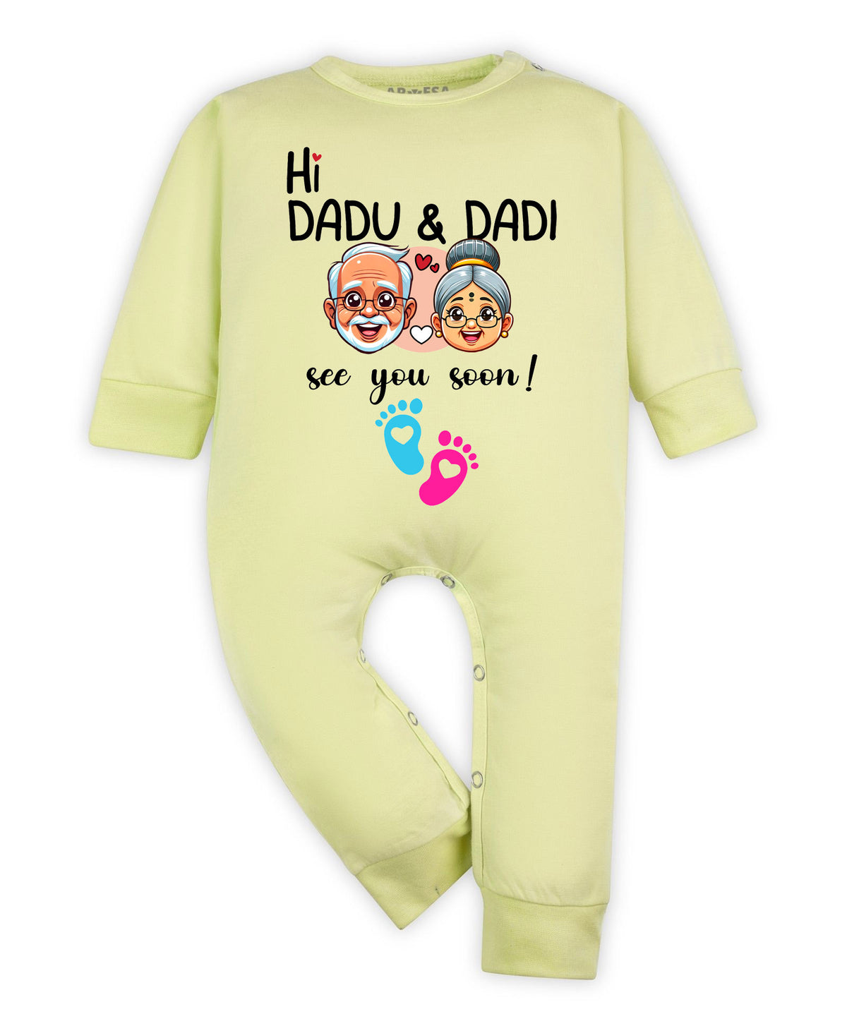 Hi Dadu & Dadi See You Soon Pregnancy Announcement - Jumpsuit