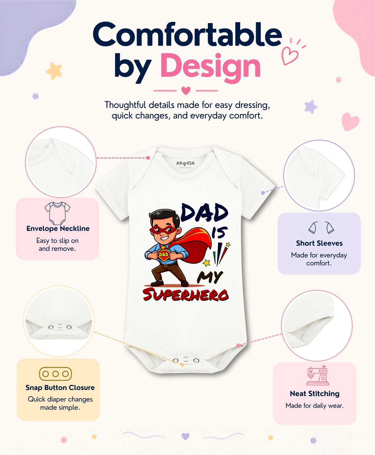 No | Dad Is My Superhero - Romper