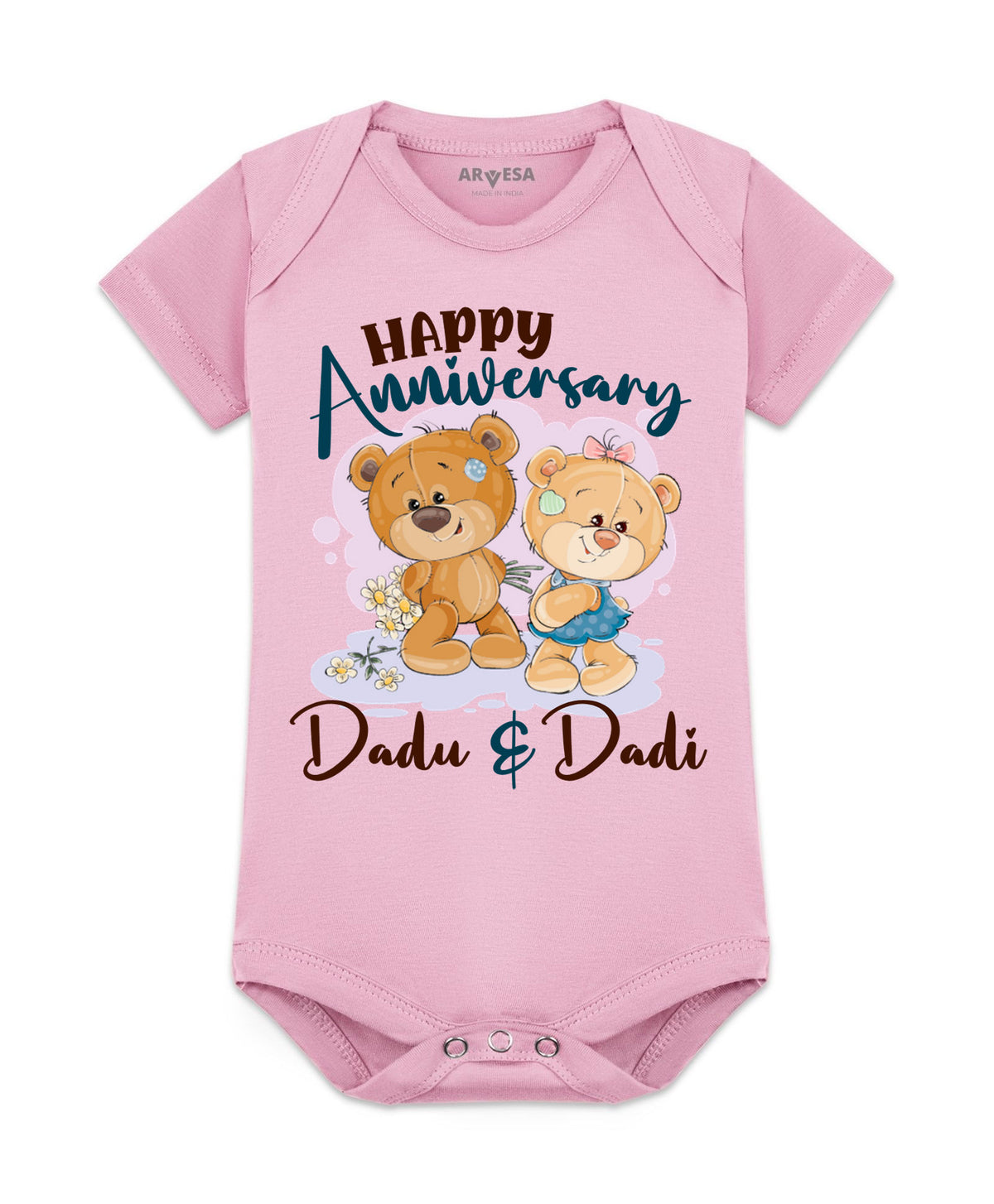 No | Happy Anniversay Dadu & Dadi Family Anniversary - Romper