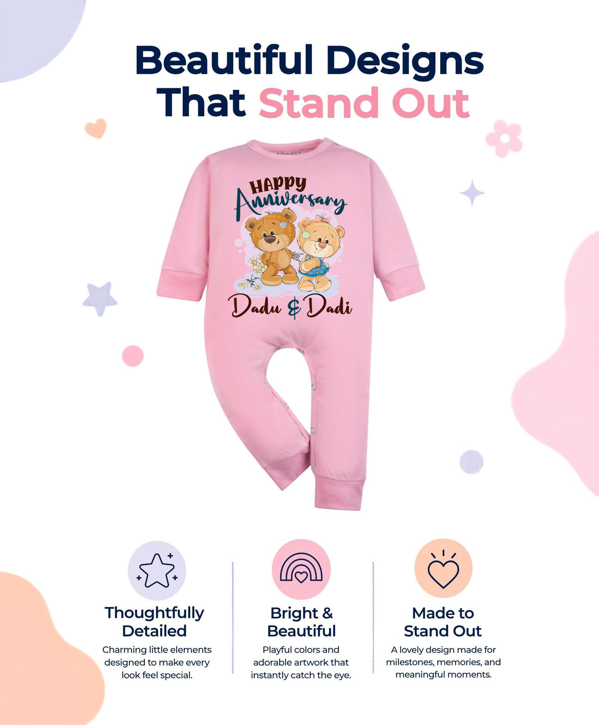 No | Happy Anniversay Dadu & Dadi Family Anniversary - Jumpsuit