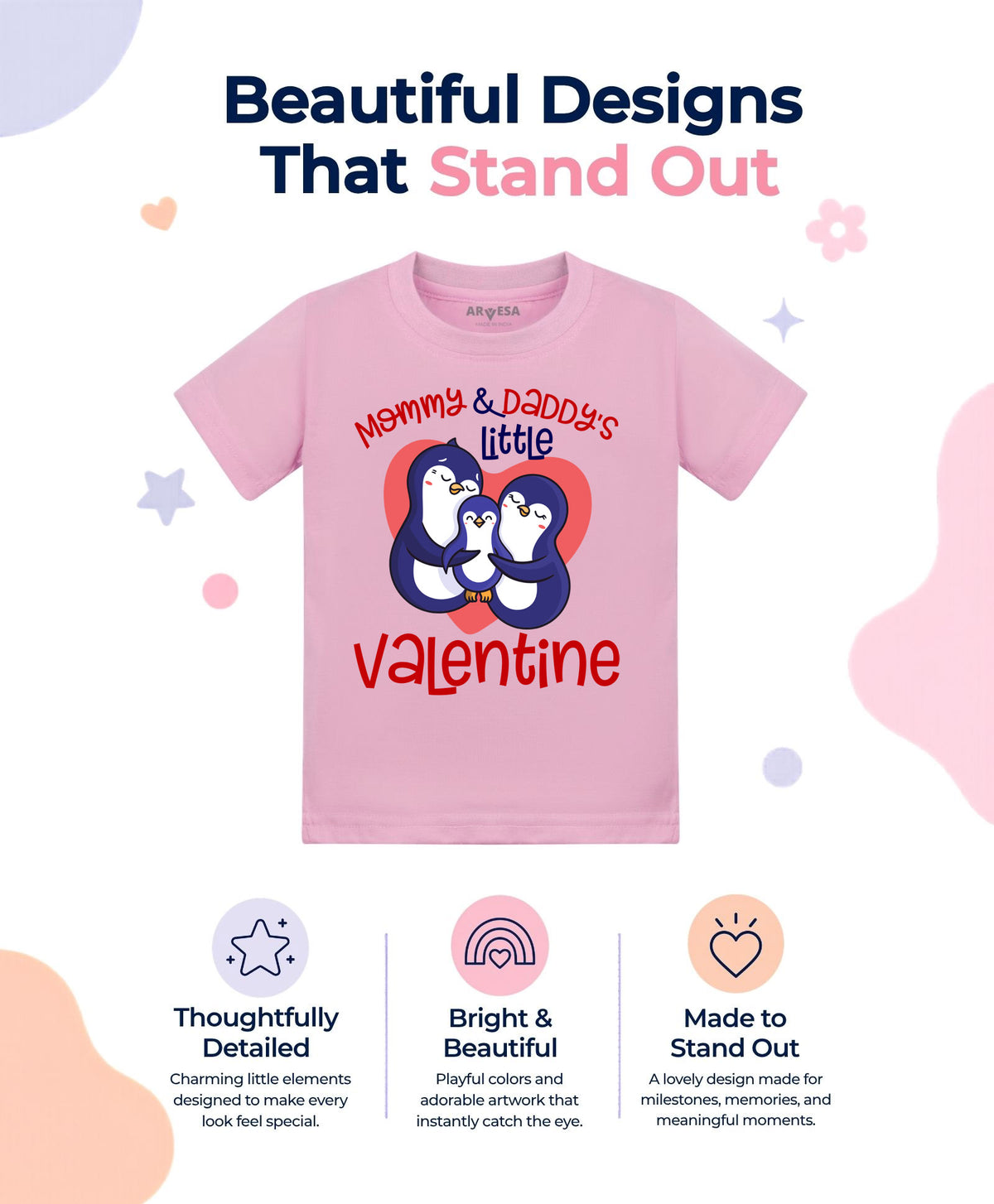 No | Mommy And Daddy Little Valentine - T-shirt