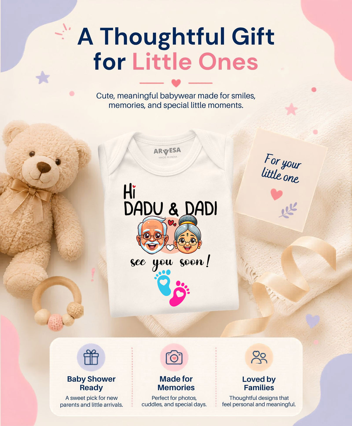 Hi Dadu & Dadi See You Soon Pregnancy Announcement - Romper