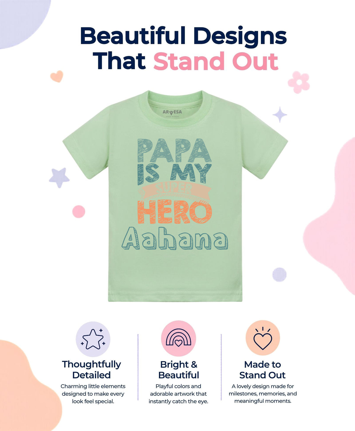 Yes | Papa Is My Super Hero Dad - T-shirt
