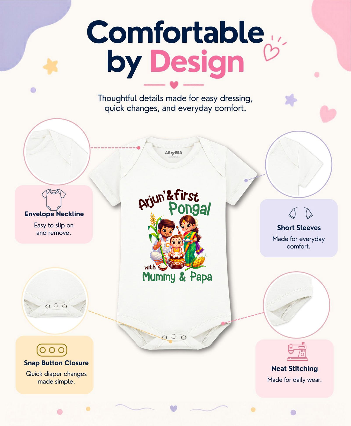 Yes | My First Pongal - Romper