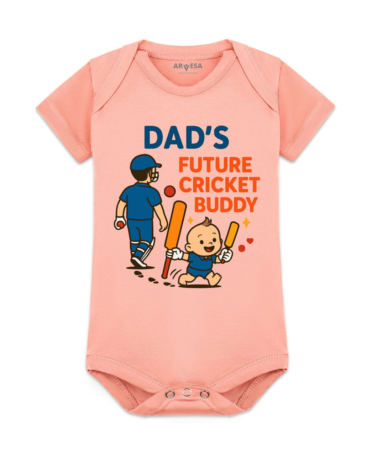 No | Dad's Future Cricket Buddy - Romper