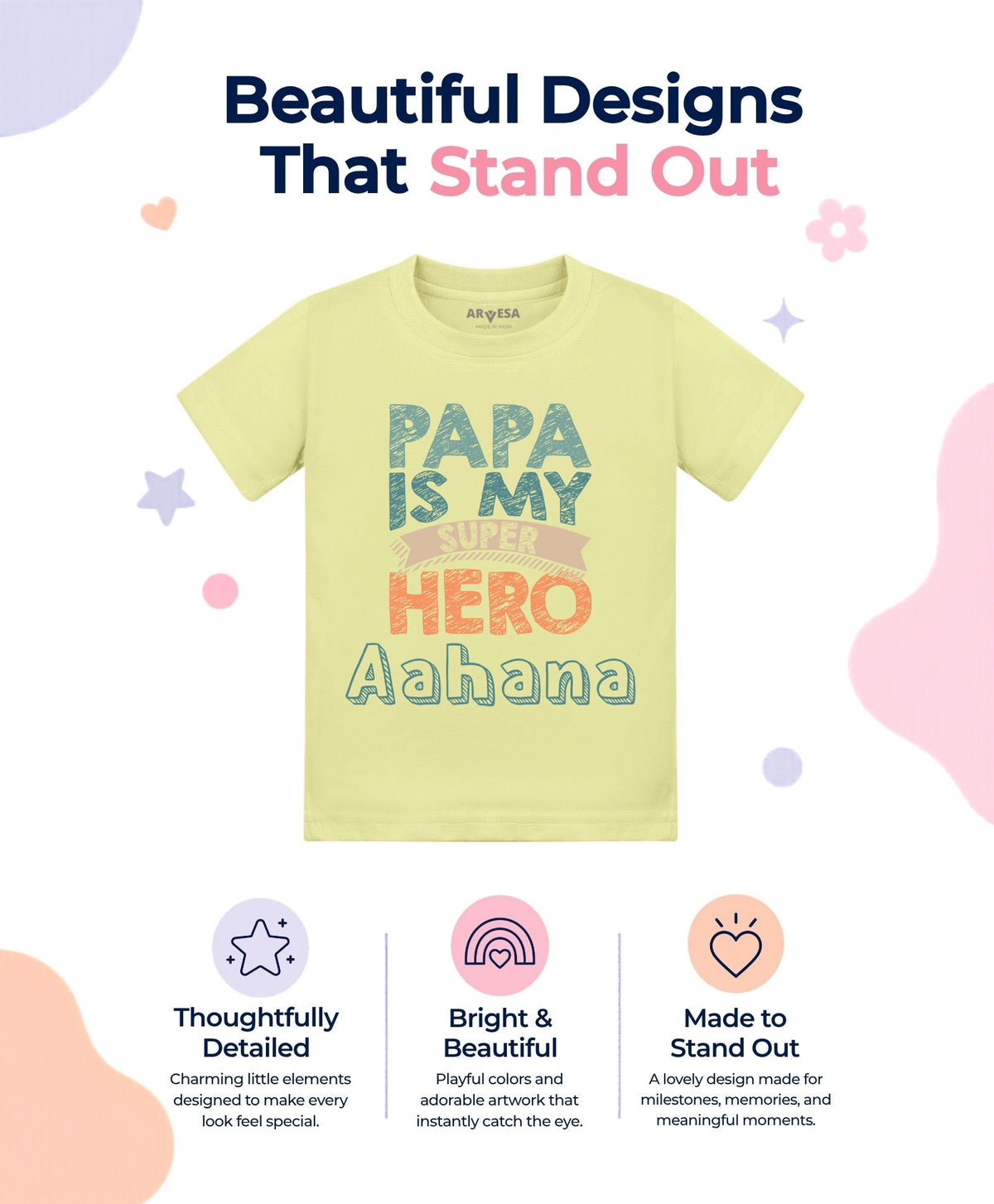 Yes | Papa Is My Super Hero Dad - T-shirt