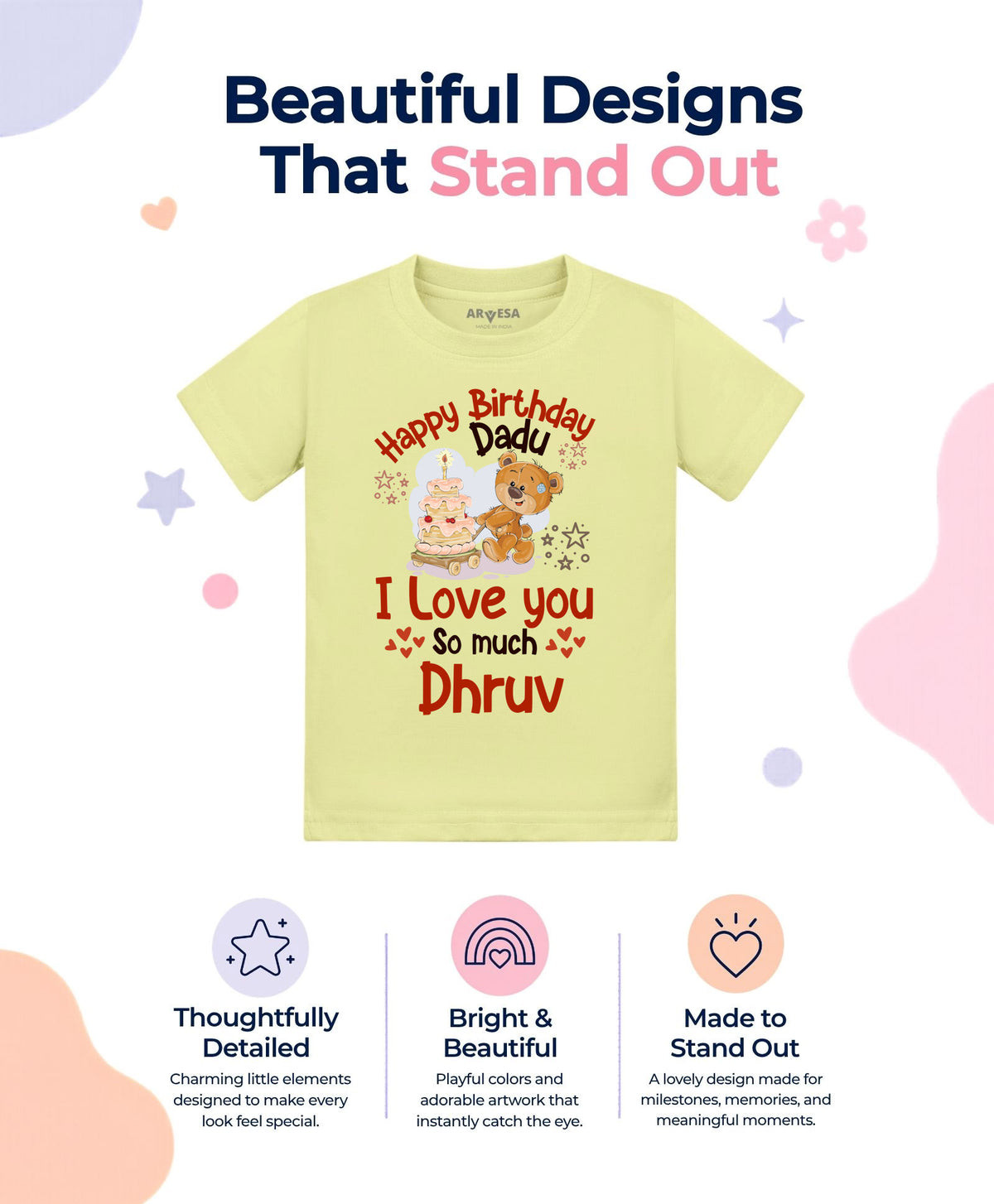 Yes | Happy Birthday Dadu Family Birthday - T-shirt