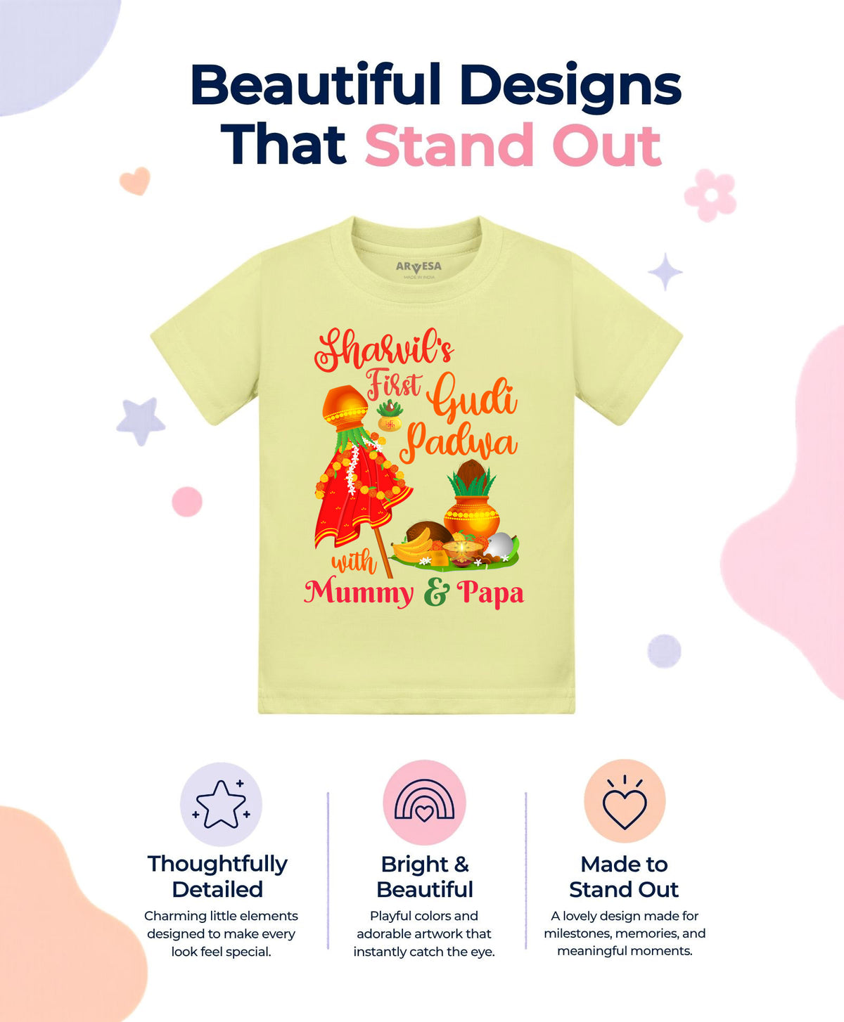 Yes | My First Gudi Padwa - T-shirt