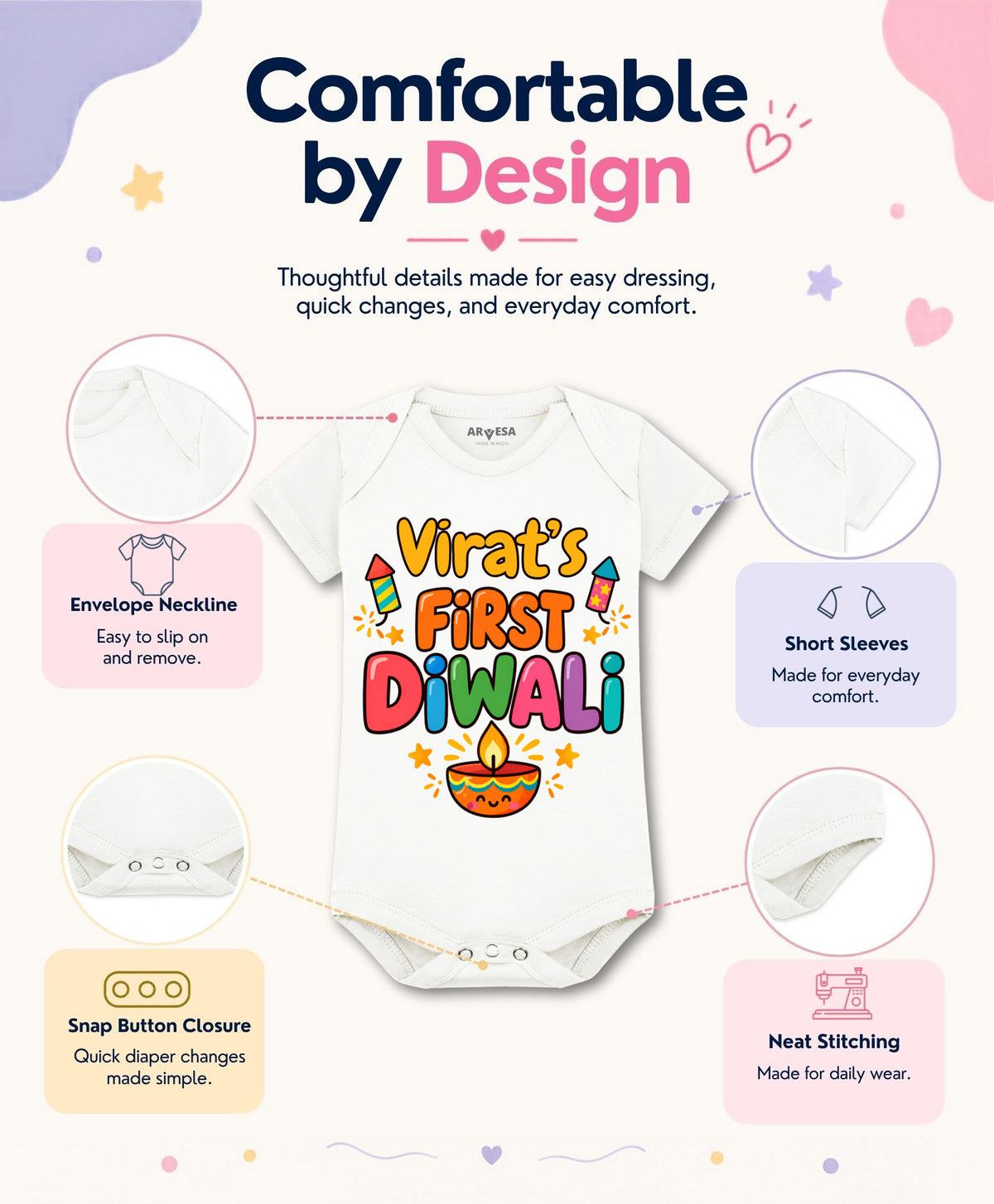 Yes | My First Diwali - Romper