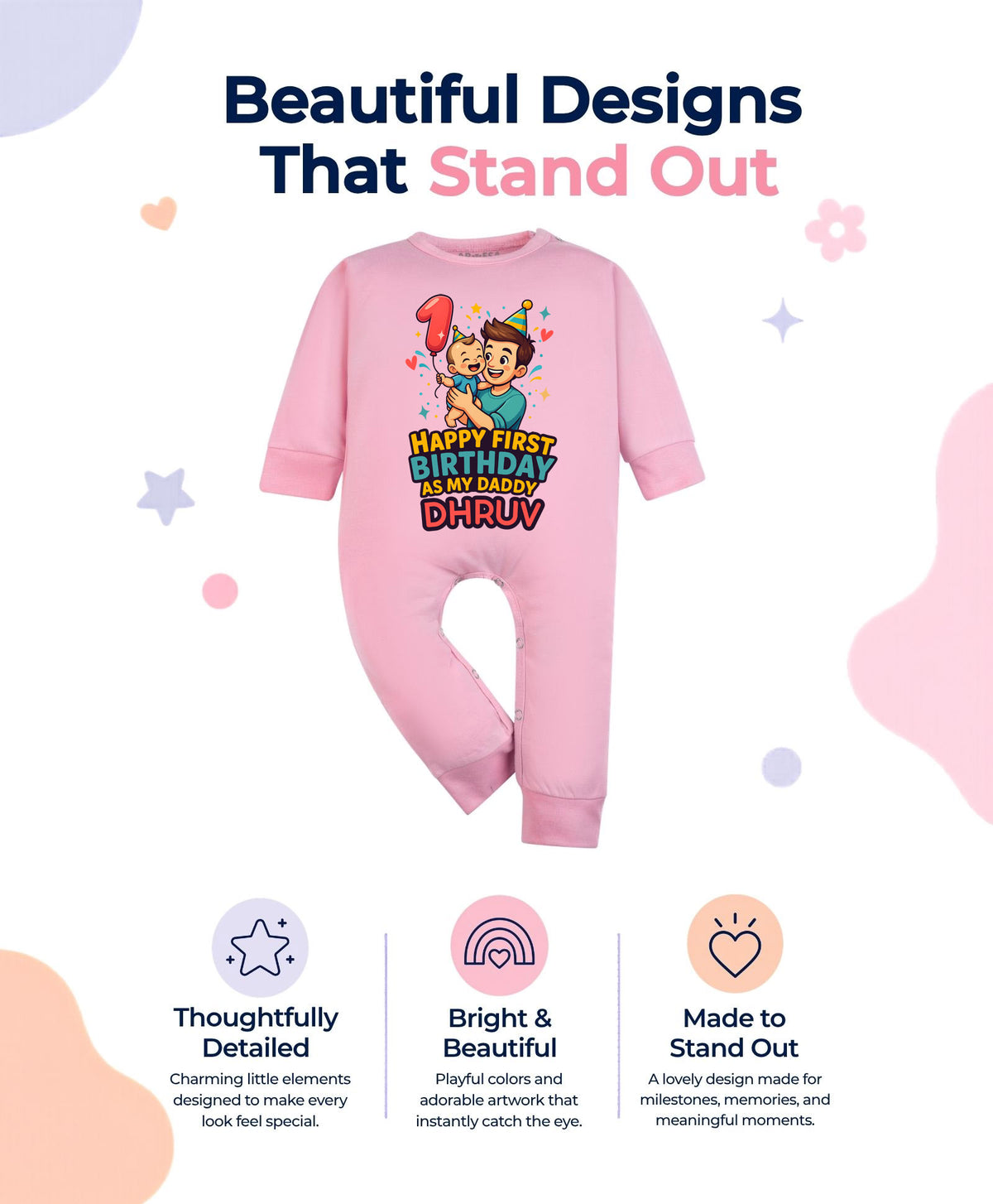 Yes | Happy First Birthday As My Daddy Dad Birthday - Jumpsuit
