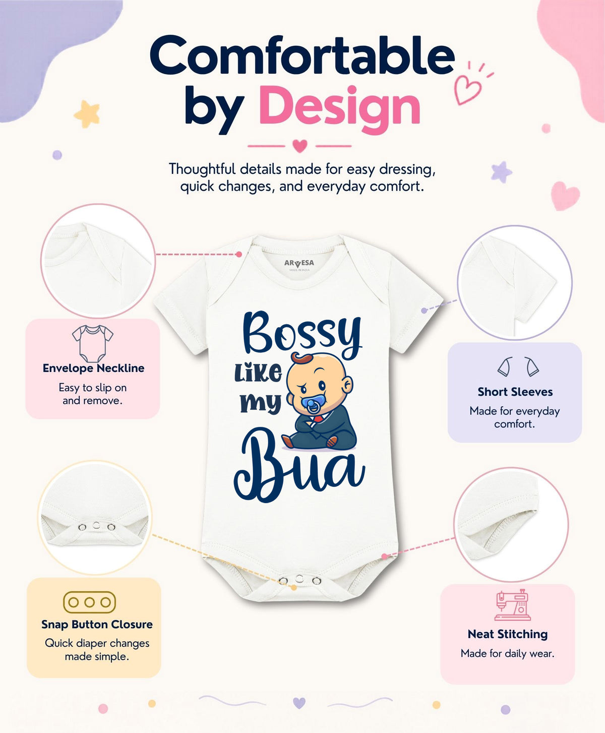 No | Bossy Like My Bua - Romper