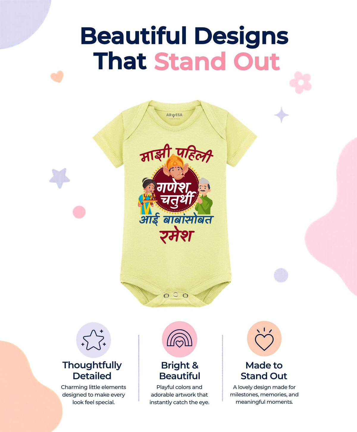 Yes | My First Ganesh Chaturthi - Romper